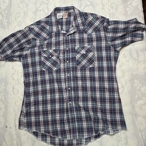 Vintage Western Frontier pearl snap men’s XL SS‎ shirt